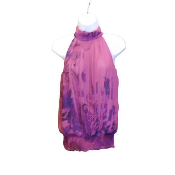 Women's Arden B Purple Sleeveless Shirt/Blouse Sz. M - Picture 6 of 8